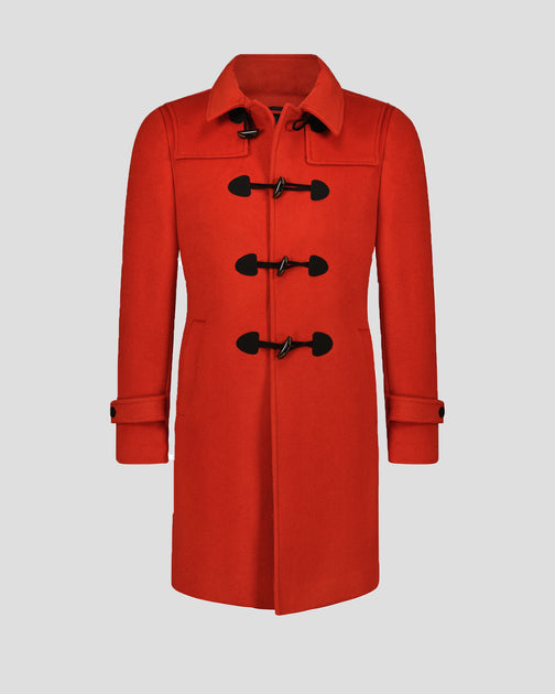 Men's Wool Coat | Blood Orange Duffle | Southern Gents