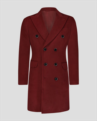 Southern Gents Double Breasted Topcoat – Burgundy