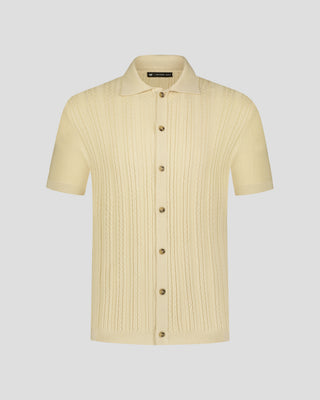 Southern Gents Knit Polo - Cable Knit Tan