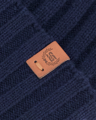 Southern Gents Merino Wool + Cashmere Fisherman Beanie - Navy