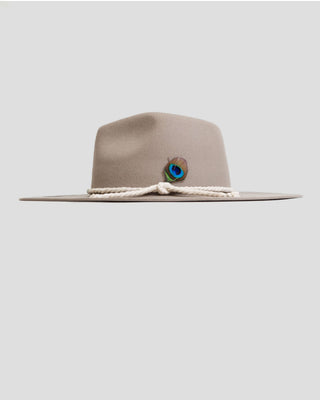 Southern Gents Wide Brim Alexander Fedora Hat - Taupe