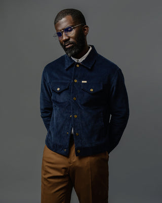 Southern Gents Corduroy Trucker Jacket - Navy
