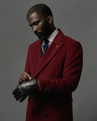 Southern Gents Double Breasted Topcoat – Burgundy