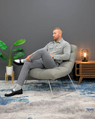 Southern Gents Smithson Penny Loafer - Black + White