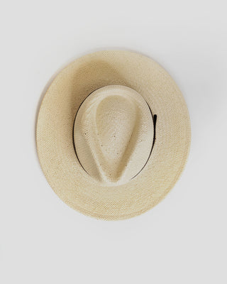 Southern Gents Geoffrey Straw Fedora Hat - Natural