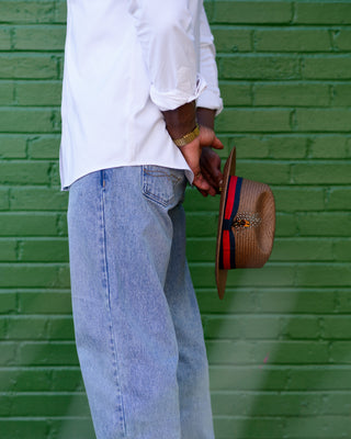 Southern Gents Miller Ranch Fedora - Patriotic Straw