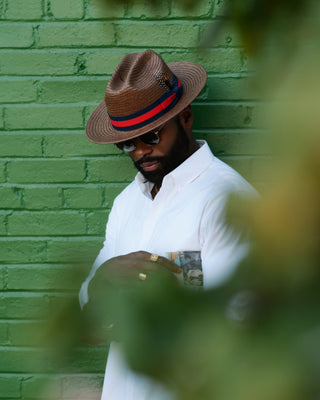 Southern Gents Miller Ranch Fedora - Patriotic Straw
