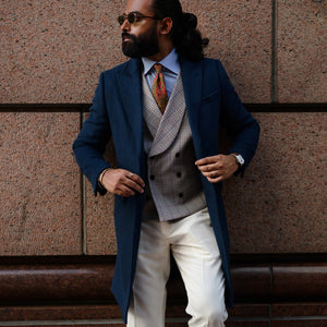 Southern Gents Microcheck Spread Shirt - Blue