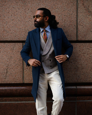 Southern Gents Microcheck Spread Shirt - Blue