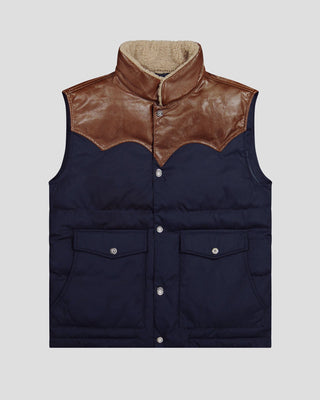 Southern Gents Western Rodeo Two Tone Vest - Brown + Navy 