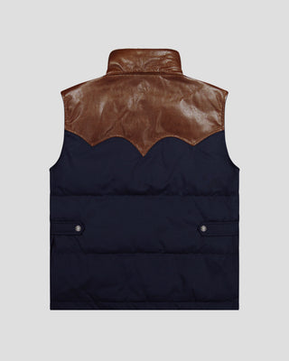 Southern Gents Western Rodeo Two Tone Vest - Brown + Navy 