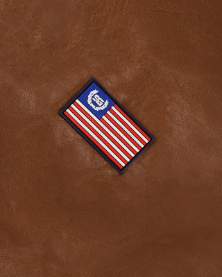 Southern Gents Signature Vintage Varsity Jacket - Navy + Brown 