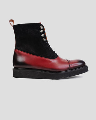 Southern Gents Men's Logan Captoe Boot - Black + Cherry Red 