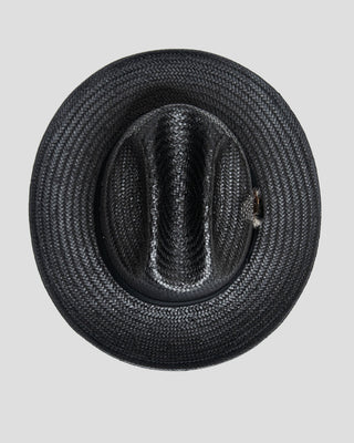 SG Miller Ranch Straw Fedora - Ebony