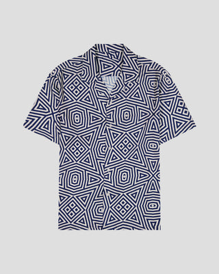 SG Camp Collar Shirt - Geometric Stars - Navy