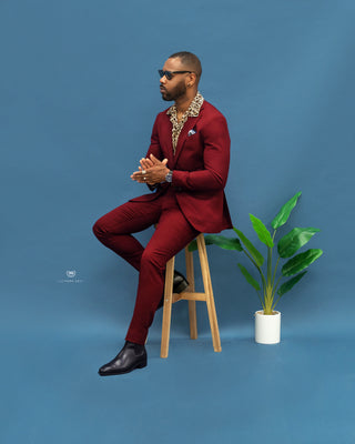 SG Single Breasted Blazer V2 – Burgundy