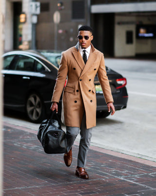 Southern Gents Double Breasted Men's Coat - Camel