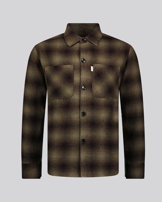 Southern Gents Quilted Overshirt - Bronze Plaid