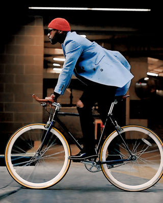 Southern Gents Double Breasted Men's Coat - Pastel Blue
