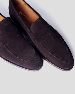 Southern Gents Penny Loafer - Dark Brown Suede