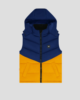 Southern Gents Puffer Vest - Mustard + Navy